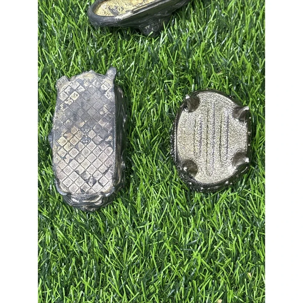 Vintage‎ Metal Trinket Box Lot 2 Floral Jewelry Box Decor